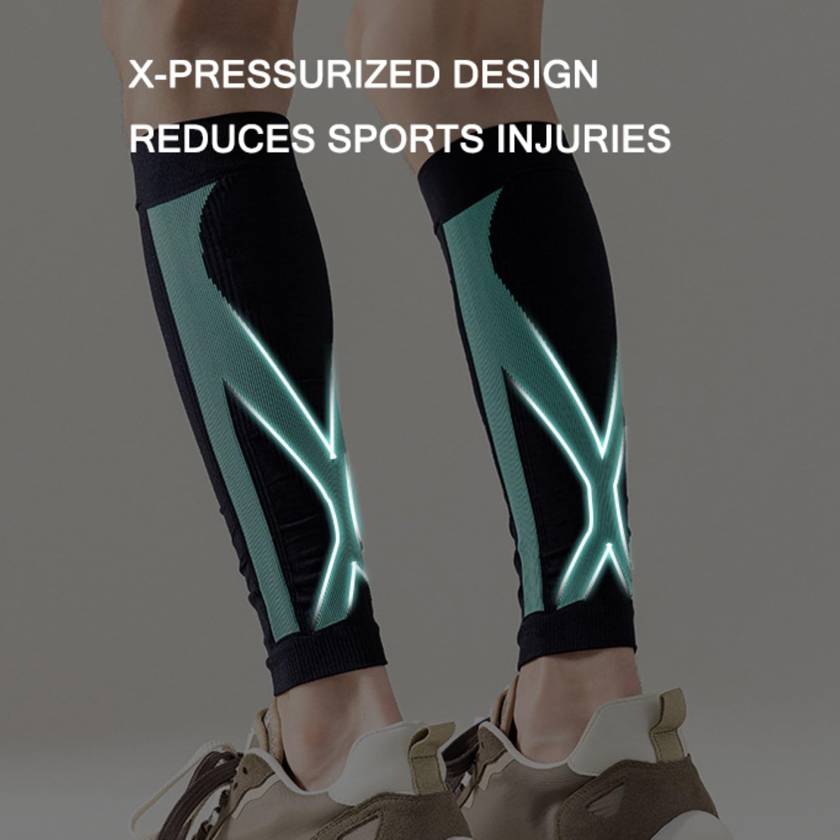 Calf Compression Sleeves for Men and Women,Leg Compression Sleeve,Calf Brace for Running, Cycling, Travel (Color : Black, Size : Small)