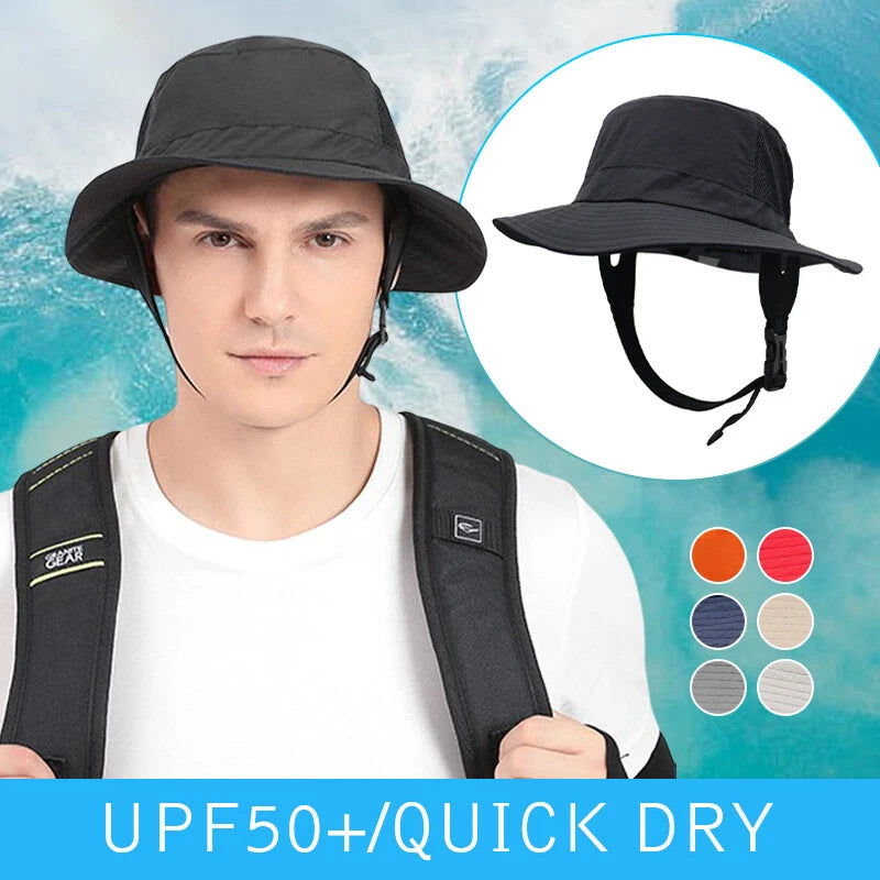 Men Women Fisherman Wide Brim Sun Hat Travel Fishing Hat UPF50+ Surfing