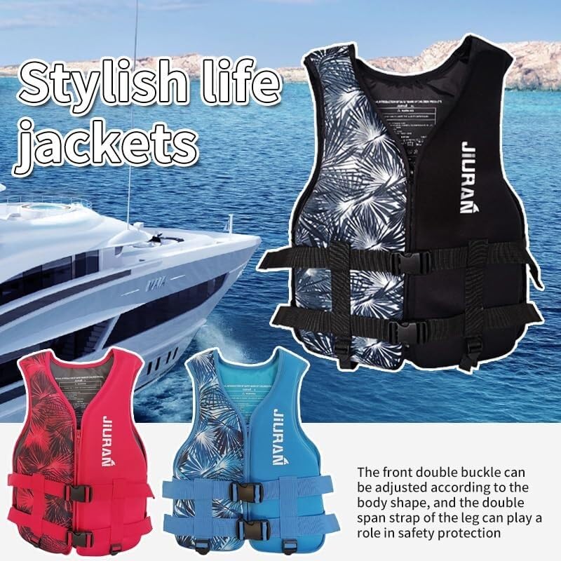 Adult Swim Vest with Buoyancy Aid, Snorkeling Jacket, Water Sports Safety Gear, for Kayaking, Fishing, Surfing, Rafting