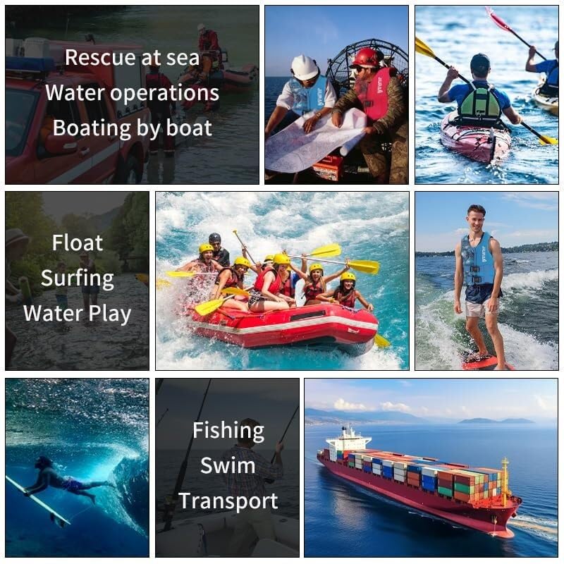 Adult Swim Vest with Buoyancy Aid, Snorkeling Jacket, Water Sports Safety Gear, for Kayaking, Fishing, Surfing, Rafting