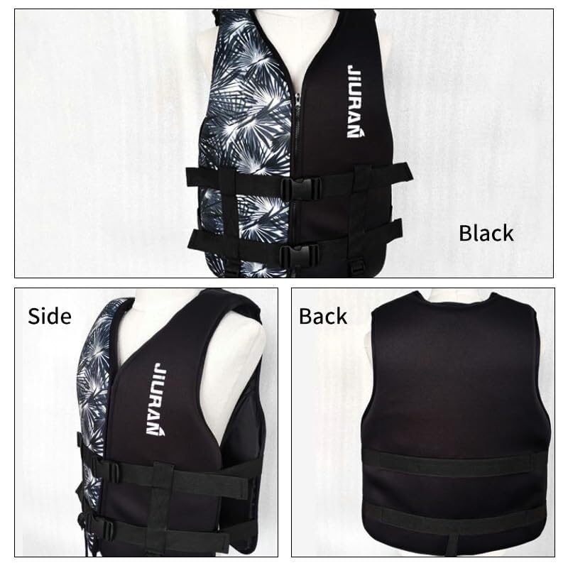 Adult Swim Vest with Buoyancy Aid, Snorkeling Jacket, Water Sports Safety Gear, for Kayaking, Fishing, Surfing, Rafting