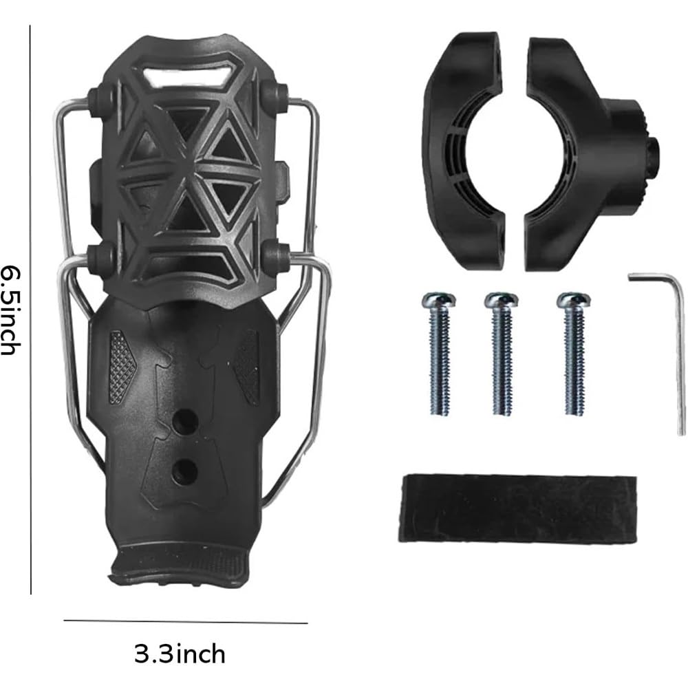 Adaptive Cycling Bottle Holder, 360 Degree Rotating Motorcycle Bicycle Water Bottle Holder, Adjustable Automatic Clamping Mechanism, Handlebar Crash Bar Mount Cup Cage, 2'' - 3'' Cup(Black)