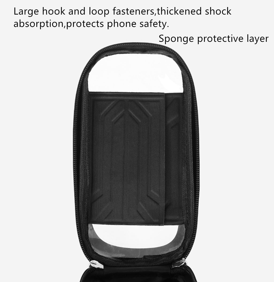 ESUPPORT Hard Casing Bike Bicycle Front Frame Bag Top Tube Accessories Pouch Waterproof for Compatible Phone Under 6.5"