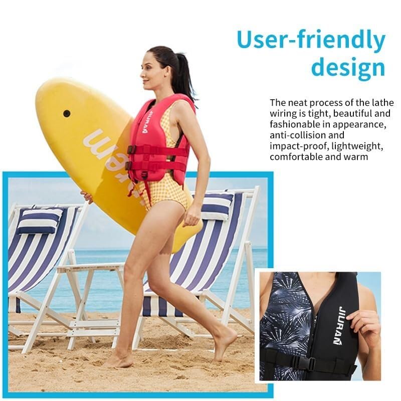 Adult Swim Vest with Buoyancy Aid, Snorkeling Jacket, Water Sports Safety Gear, for Kayaking, Fishing, Surfing, Rafting