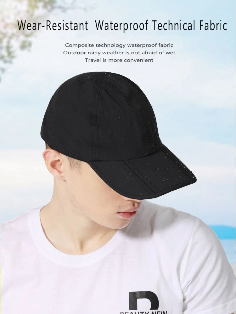 Waterproof Baseball Caps - Outdoor Travel Cap Folding Anti UV Sports Adults Hats