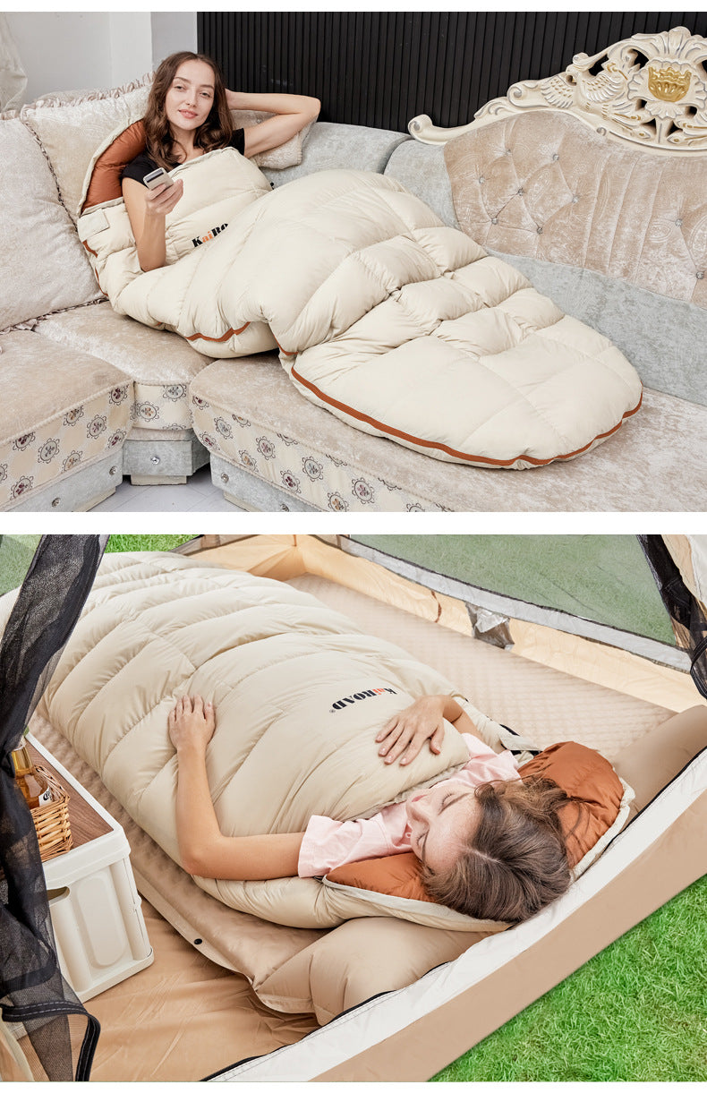 Lohascamping Adult Down Sleeping bag Machine washable Ultralight 3 Season Sleeping Bags for home Traveling Camping sleeping bag