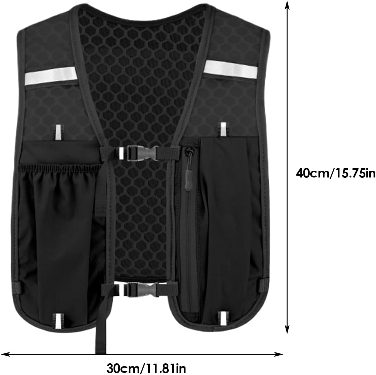 Laufwasserweste, Laufwasserrucksack mit mehreren Taschen – stabile elastische Blase, Brusttasche, Ausrüstung für Joggen, Trail, Rennen, Marathons, Radfahren, Klettern, Wandern