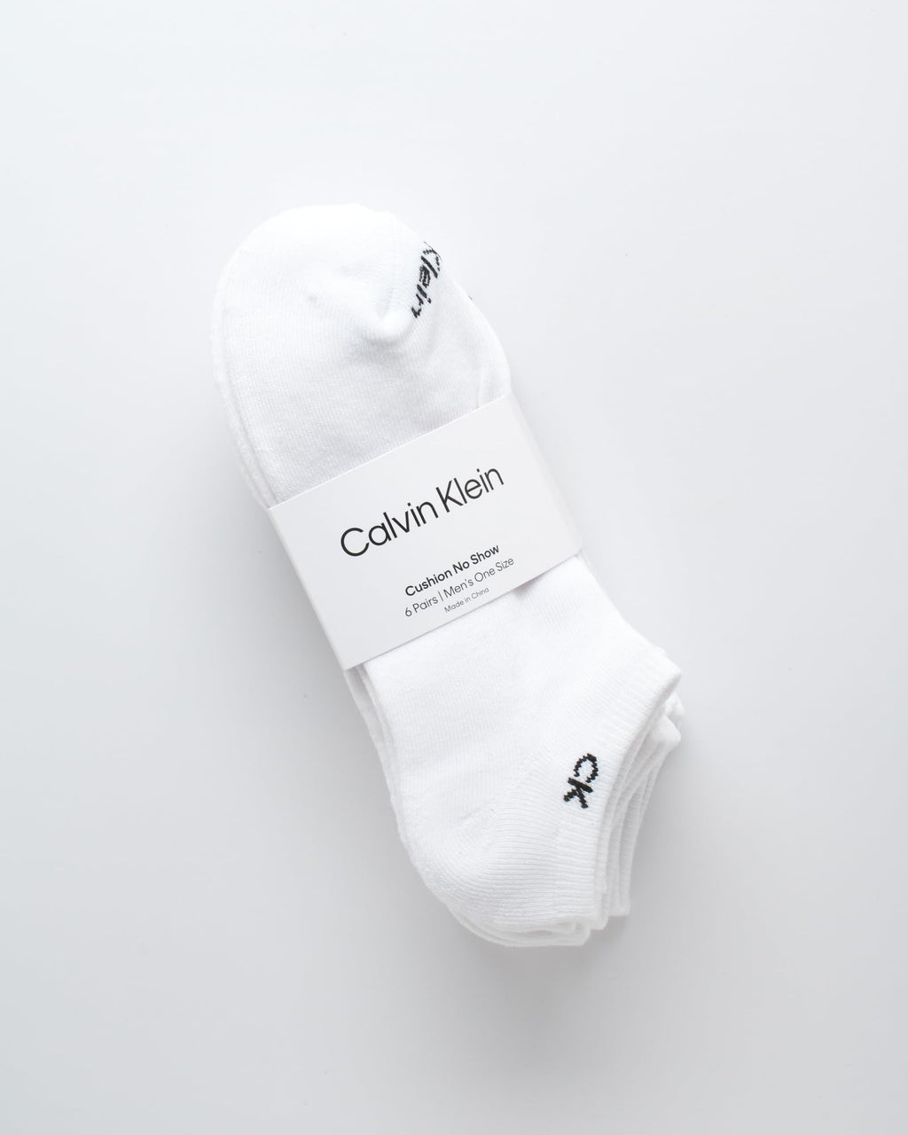 Calvin Klein Mens No Show Socks - 6 Pack Cotton Blend Soft Cushioned Athletic Low Cut Socks for Men