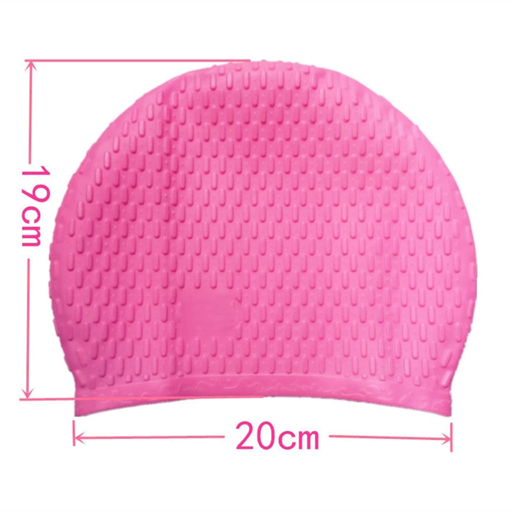 Swim Cap Outdoor Silicone Water Drop Earmuffs Swimming Cap for Adult
