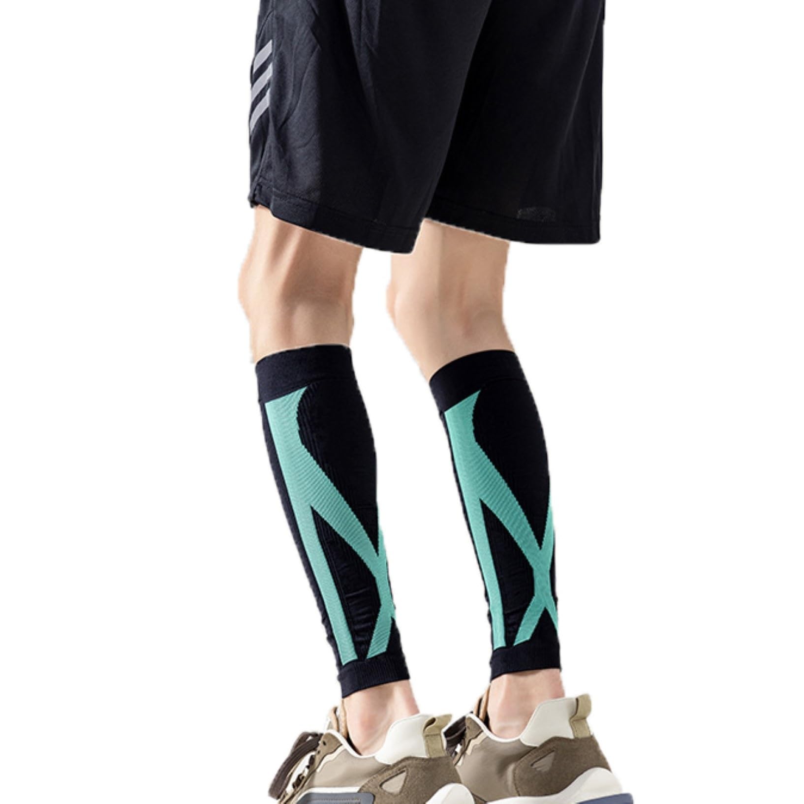 Calf Compression Sleeves for Men and Women,Leg Compression Sleeve,Calf Brace for Running, Cycling, Travel (Color : Black, Size : Small)