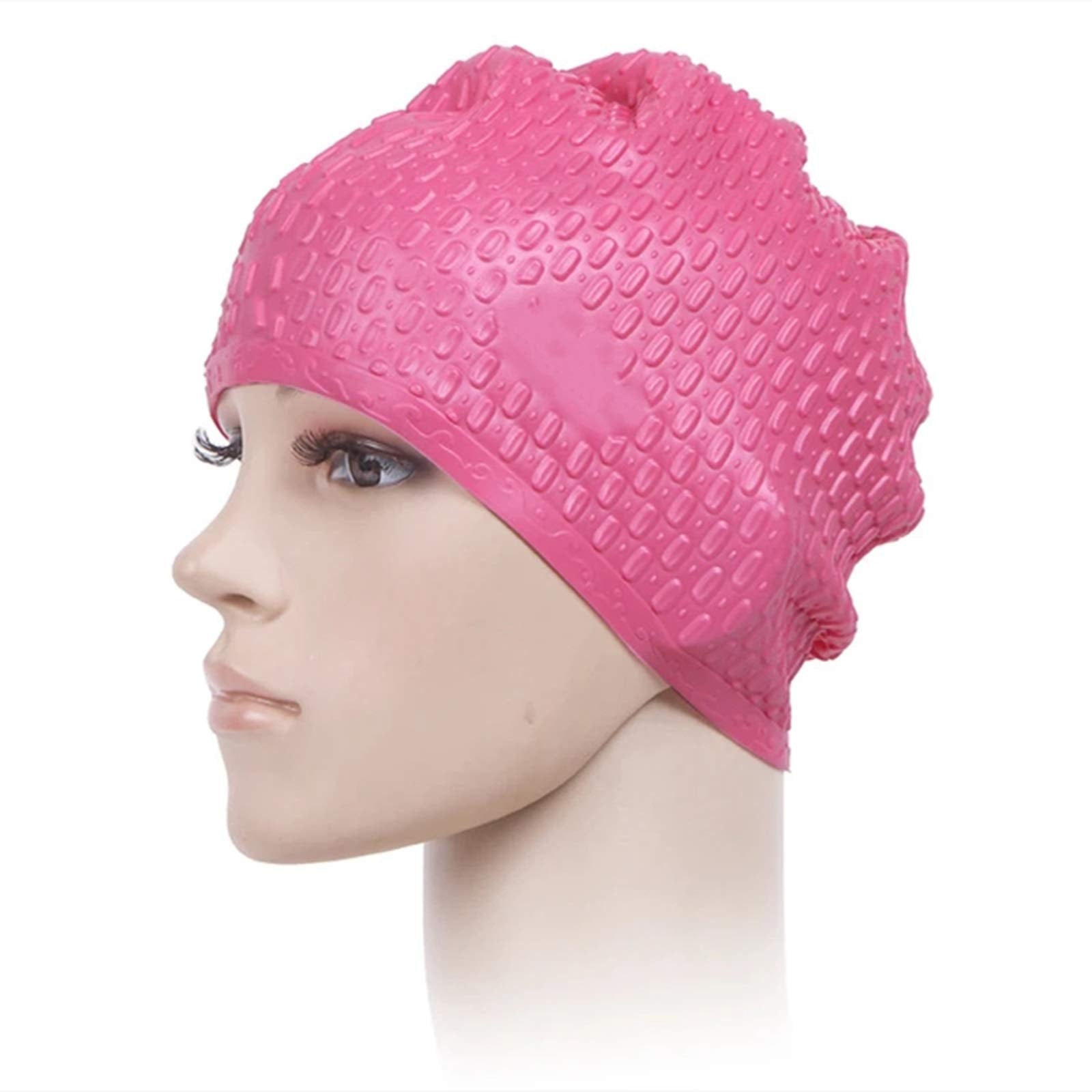 Swim Cap Outdoor Silicone Water Drop Earmuffs Swimming Cap for Adult