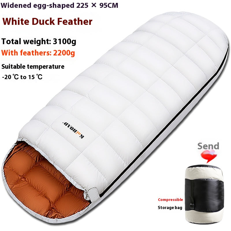 Lohascamping Adult Down Sleeping bag Machine washable Ultralight 3 Season Sleeping Bags for home Traveling Camping sleeping bag