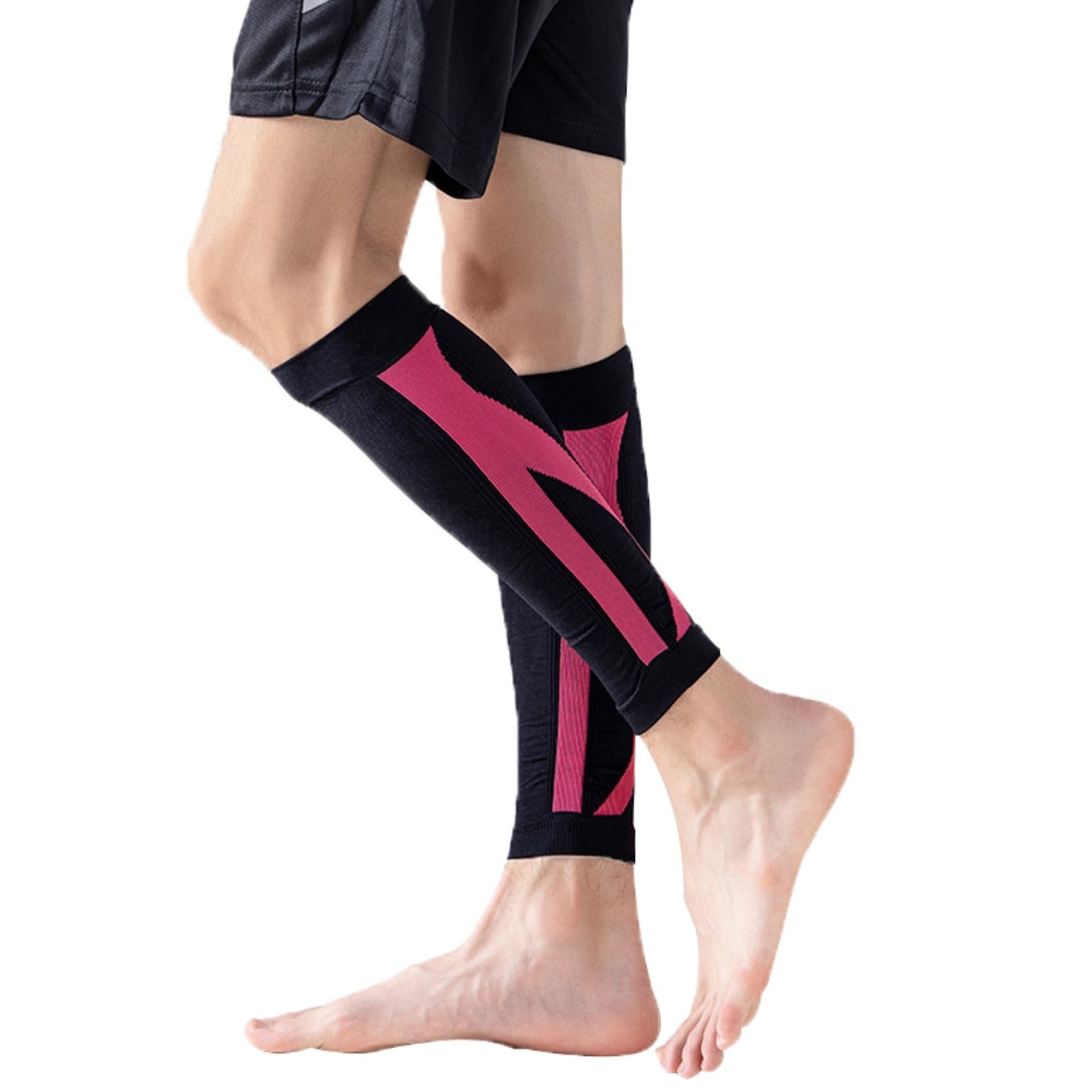 Calf Compression Sleeves for Men and Women,Leg Compression Sleeve,Calf Brace for Running, Cycling, Travel (Color : Black, Size : Small)