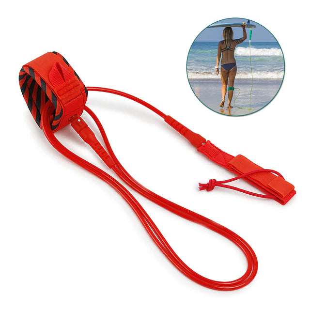 Colorful Surf Leash Adjustable Double Bearing 360 Degree Rotation Design Foot Rope Water Sports Supplies