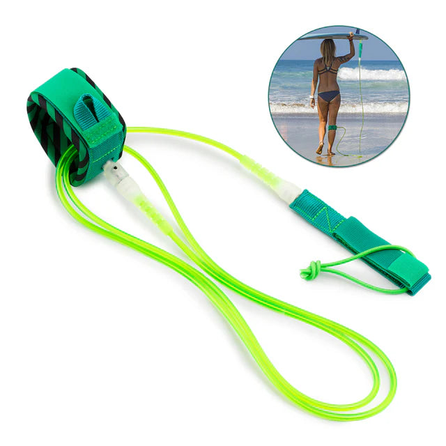 Colorful Surf Leash Adjustable Double Bearing 360 Degree Rotation Design Foot Rope Water Sports Supplies