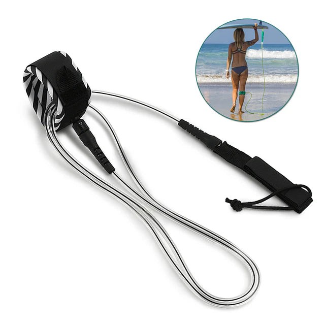 Colorful Surf Leash Adjustable Double Bearing 360 Degree Rotation Design Foot Rope Water Sports Supplies