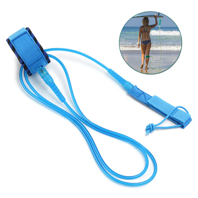 Colorful Surf Leash Adjustable Double Bearing 360 Degree Rotation Design Foot Rope Water Sports Supplies